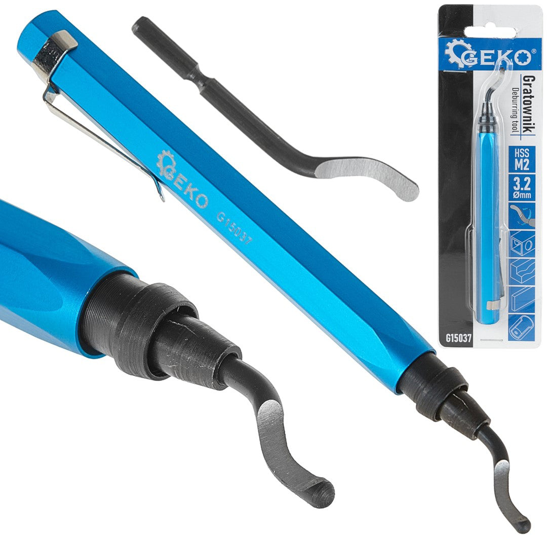 Debavurator HSS M2 din aluminiu cu capat inlocuibil, Geko G15037