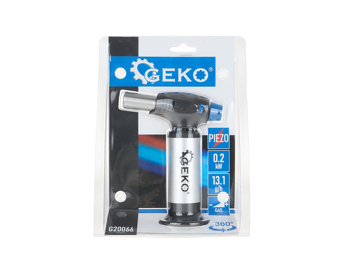 Arzator pe gaz cu aprindere piezo, 360 de grade rezervor pentru gaz, Geko G20066