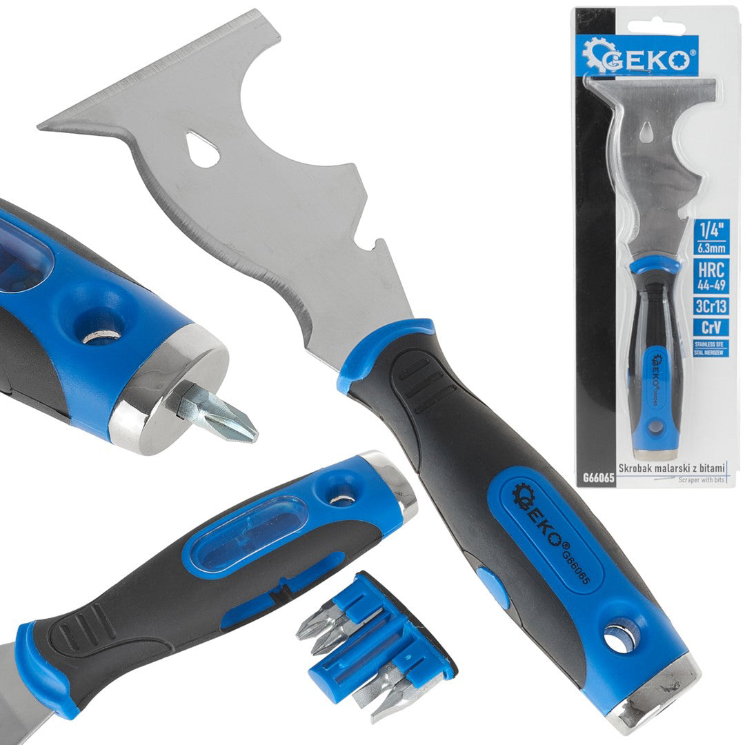 Set racleta pentru vopsea cu biti, 4 elemente, Geko G66065