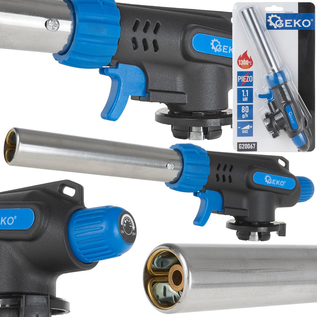 Arzator lung pe gaz cu aprindere piezo, Geko G20067