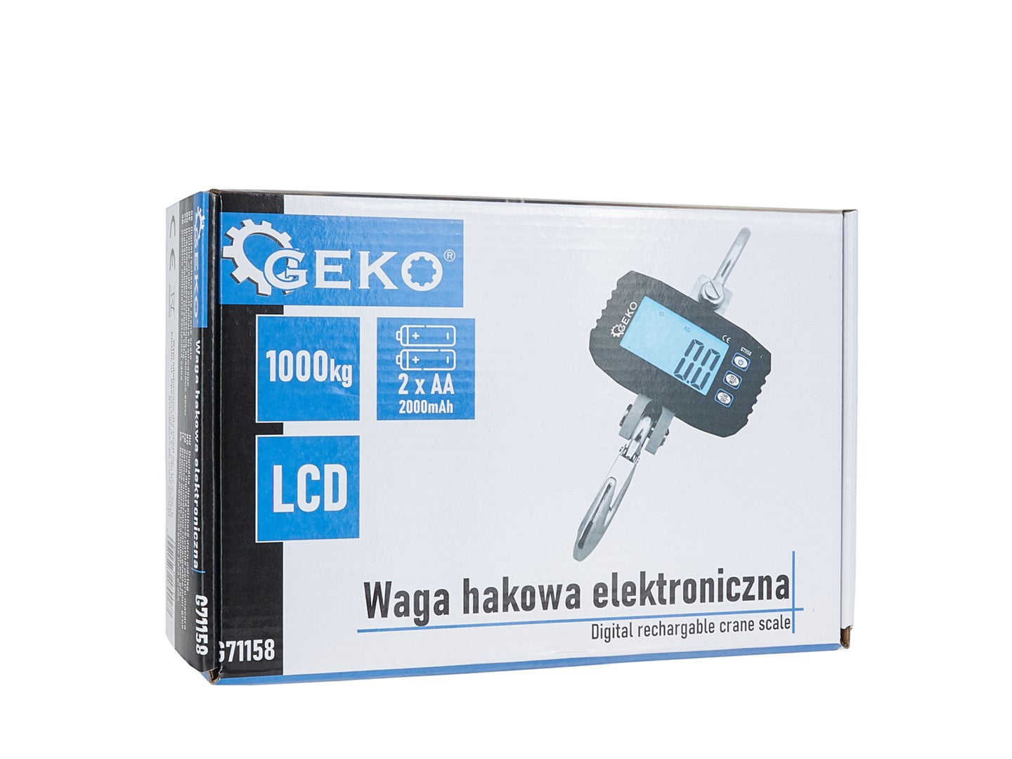 Cantar electronic cu carlig pentru depozit, 1000 kg, Geko G71158
