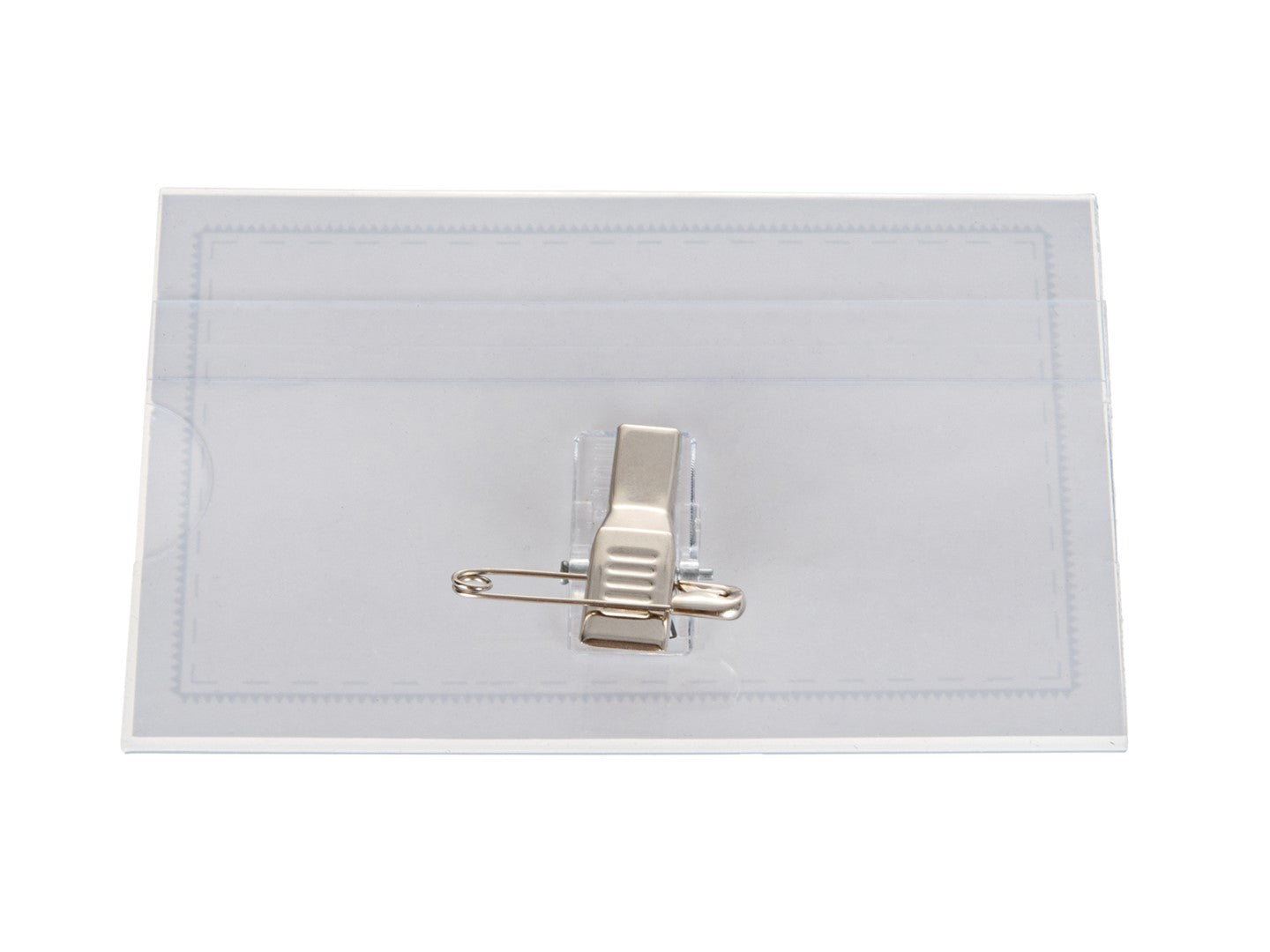 Ecuson de prezentare cu ac de siguranta, 90 x 56 mm, Geko G79971