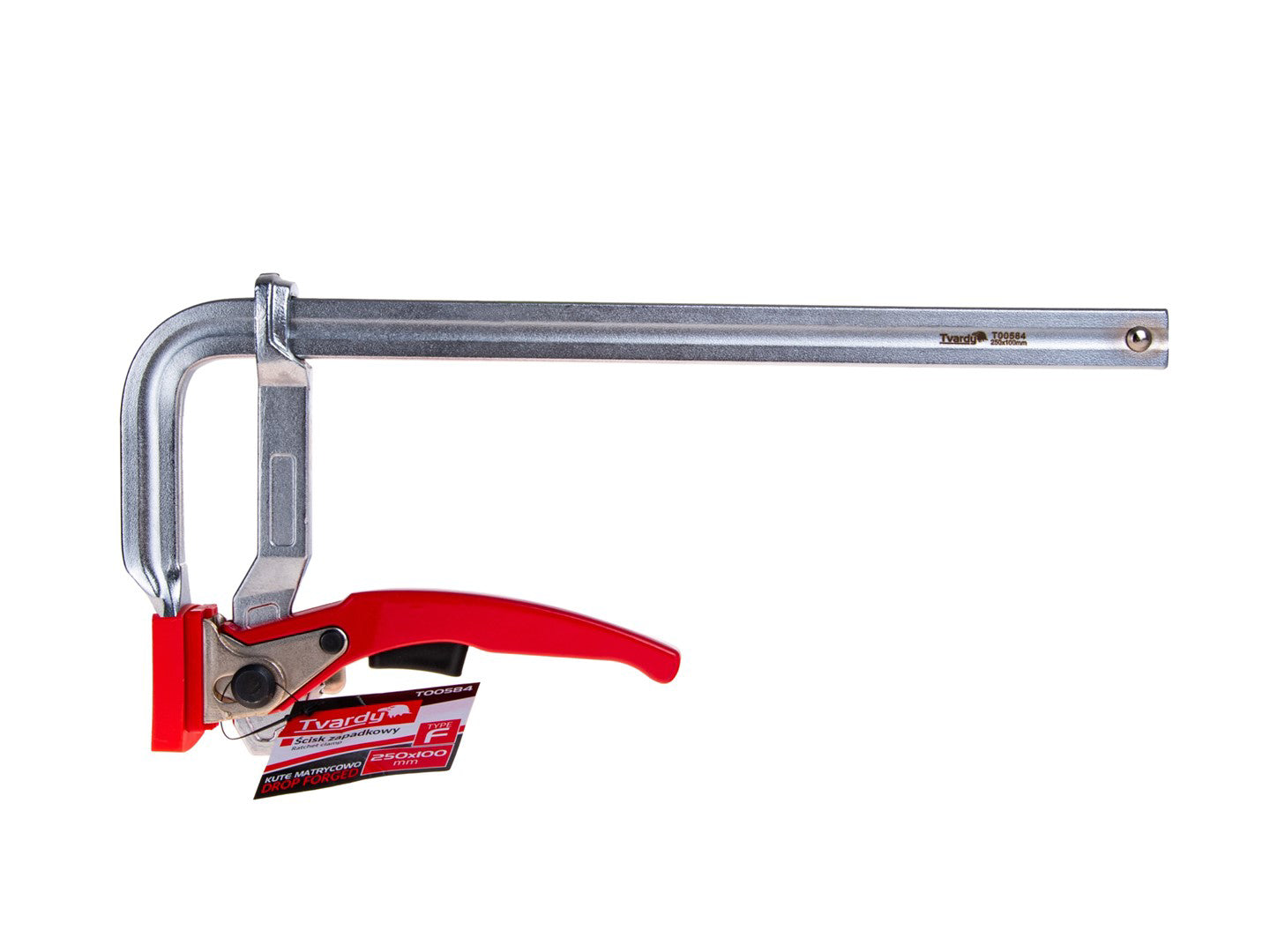 Clema de tamplarie tip F cu clichet, 250 x 100 mm, Tvardy T00584