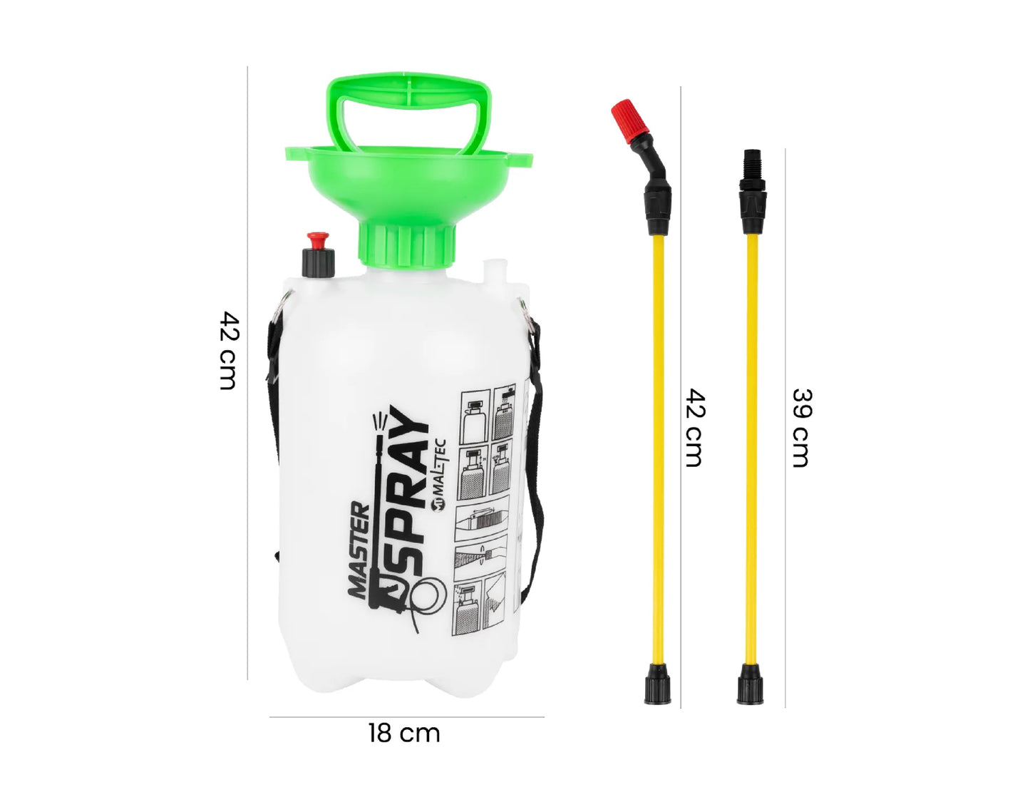 Pulverizator manual de gradina MasterSpray5L cu lance, capacitate 5 l, MalTec 111437