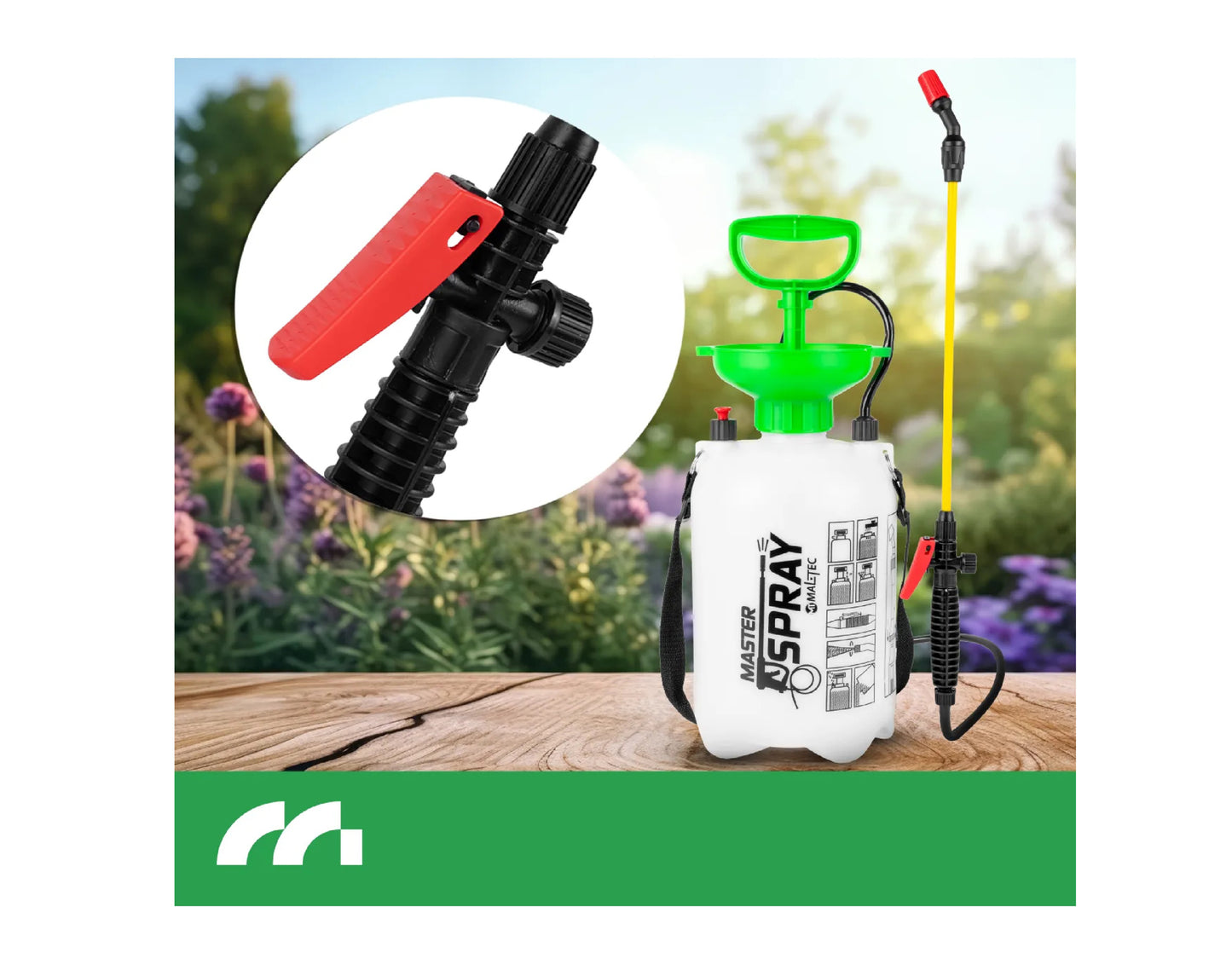 Pulverizator manual de gradina MasterSpray5L cu lance, capacitate 5 l, MalTec 111437