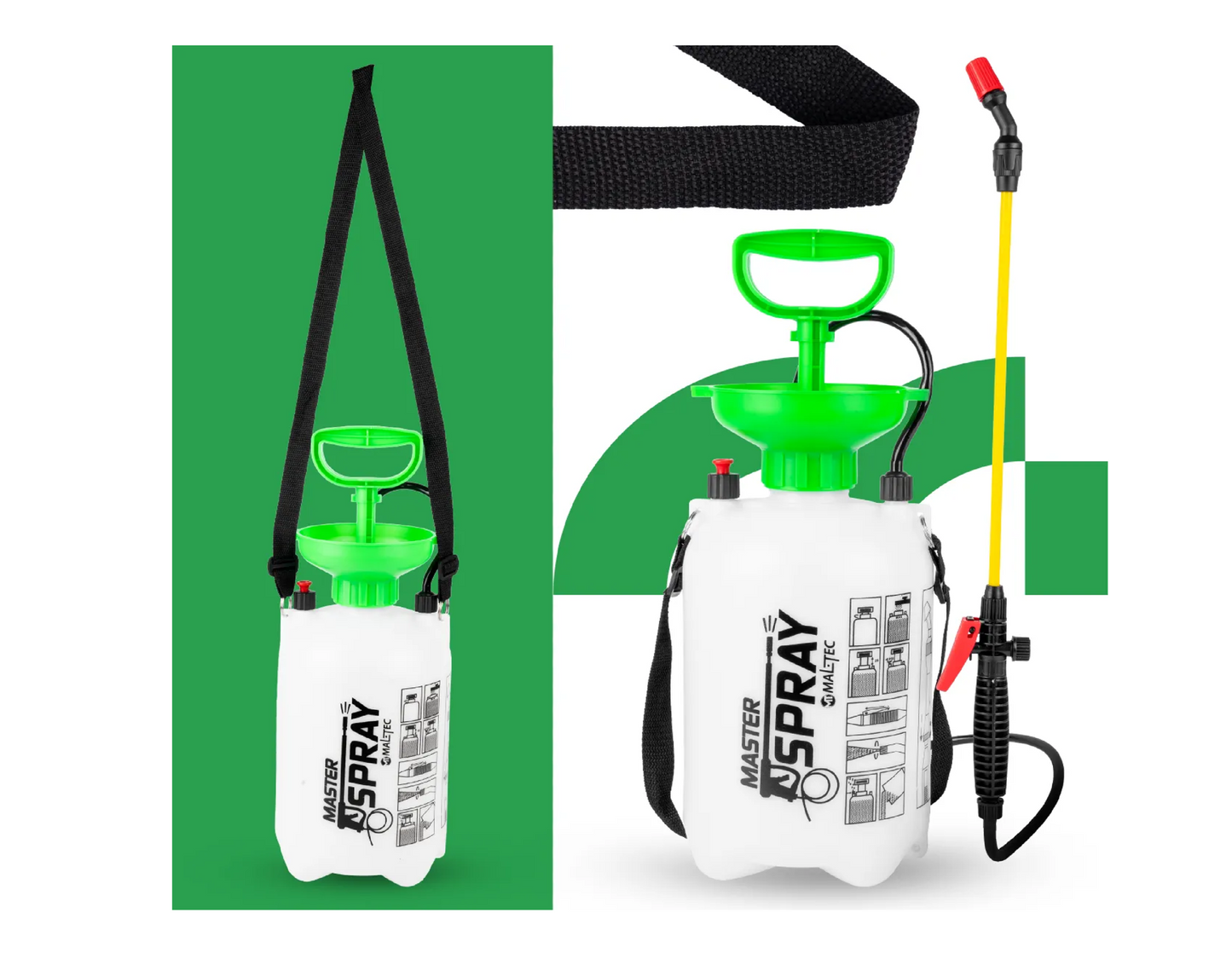Pulverizator manual de gradina MasterSpray5L cu lance, capacitate 5 l, MalTec 111437