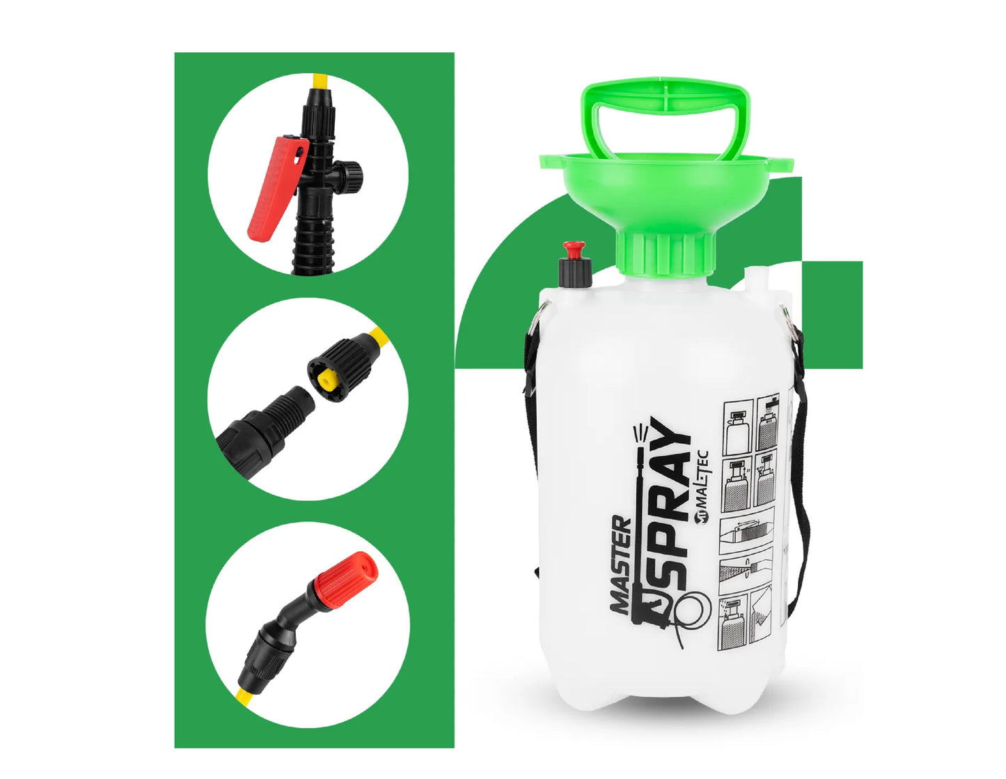 Pulverizator manual de gradina MasterSpray5L cu lance, capacitate 5 l, MalTec 111437