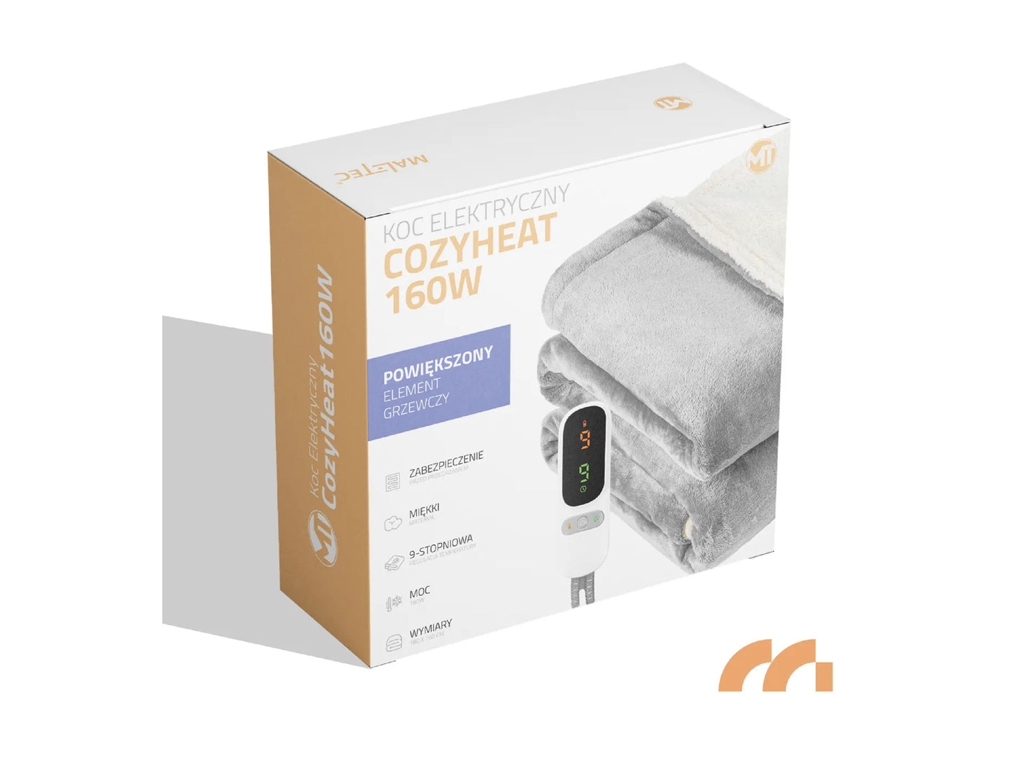 Patura electrica cu temporizator si telecomanda, 180 x 160 cm, MalTec 112007