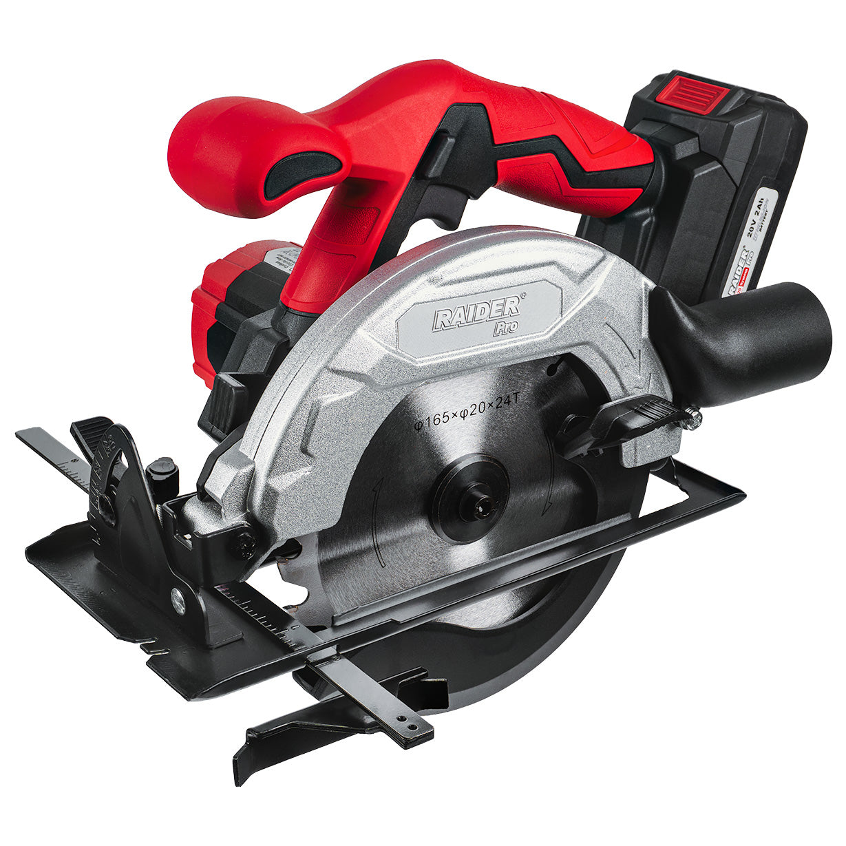 Fierastrau circular cu acumulator RDP-KCS20, 165 x 20 mm, LED, 2 Ah, Raider 030179