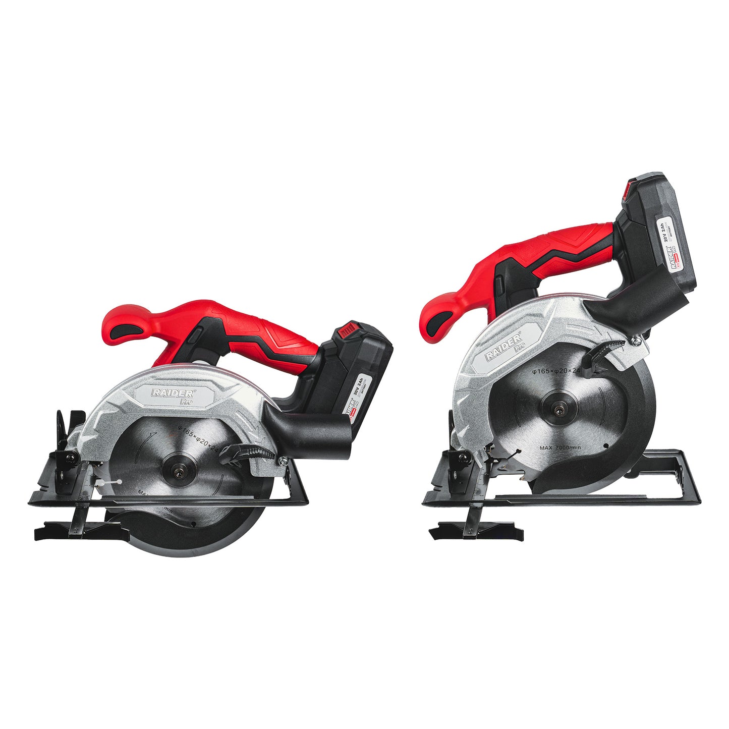 Fierastrau circular cu acumulator RDP-KCS20, 165 x 20 mm, LED, 2 Ah, Raider 030179