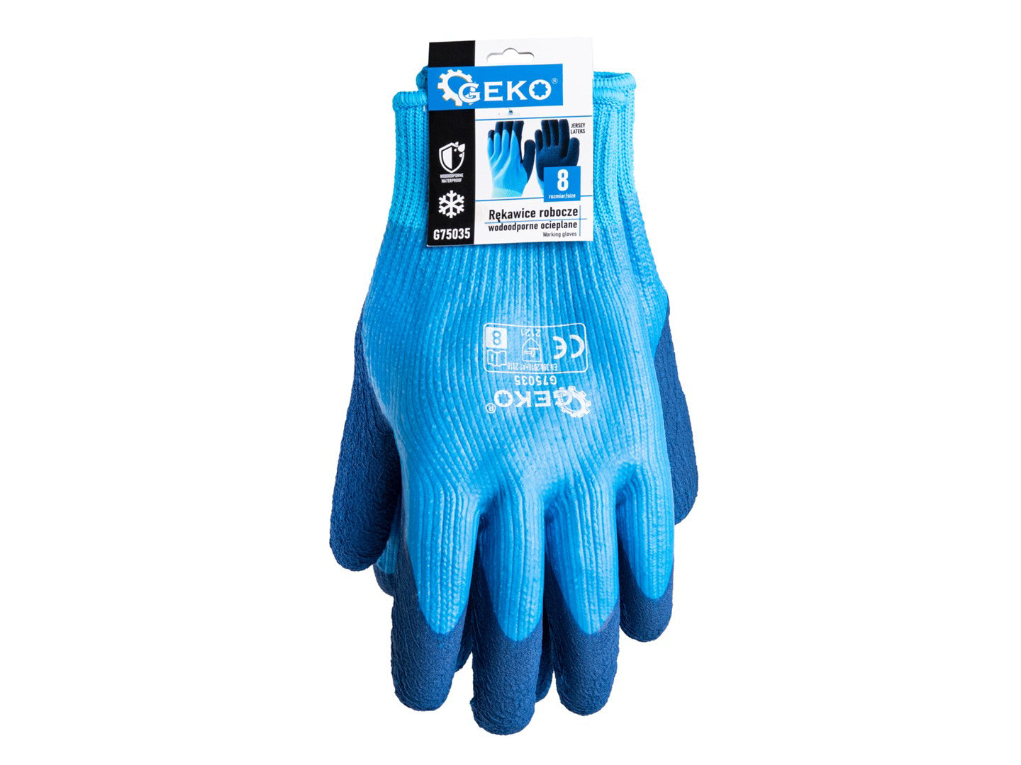 Manusi de lucru impermeabile izolate, tricotate, marimea 8, Geko G75035