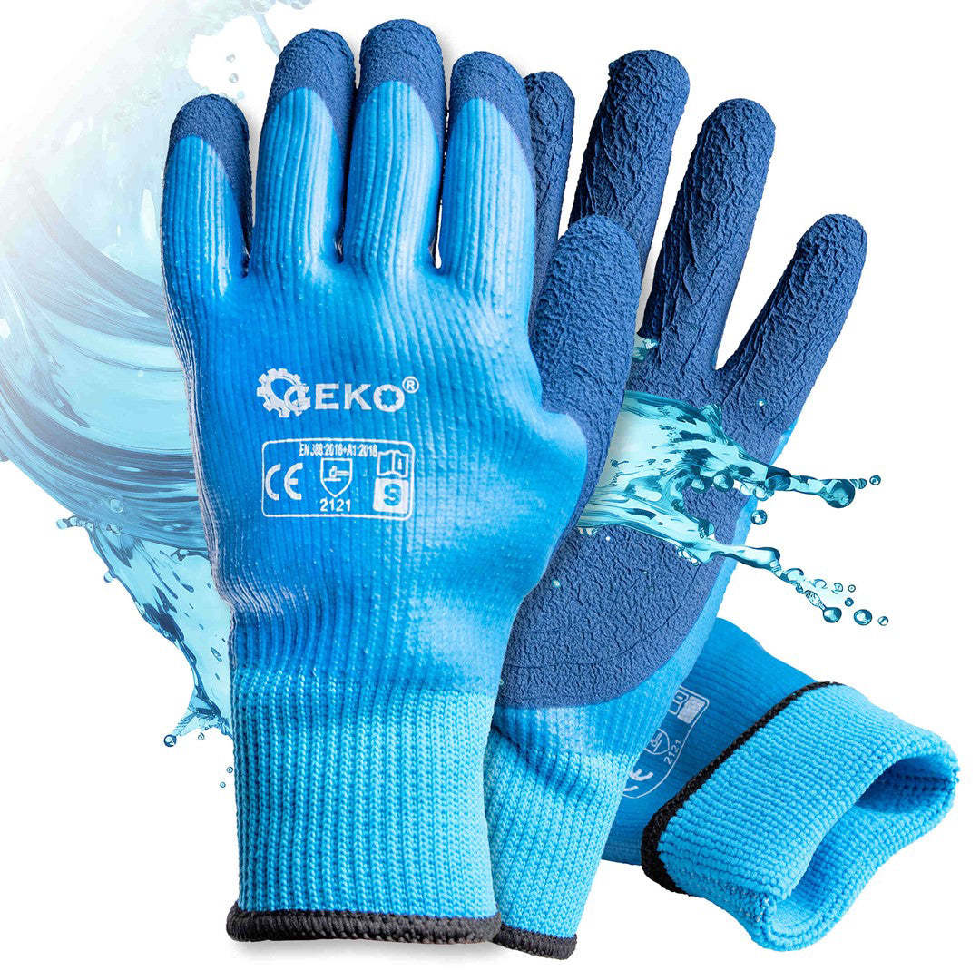 Manusi de lucru impermeabile izolate, tricotate, marimea 9, Geko G75036