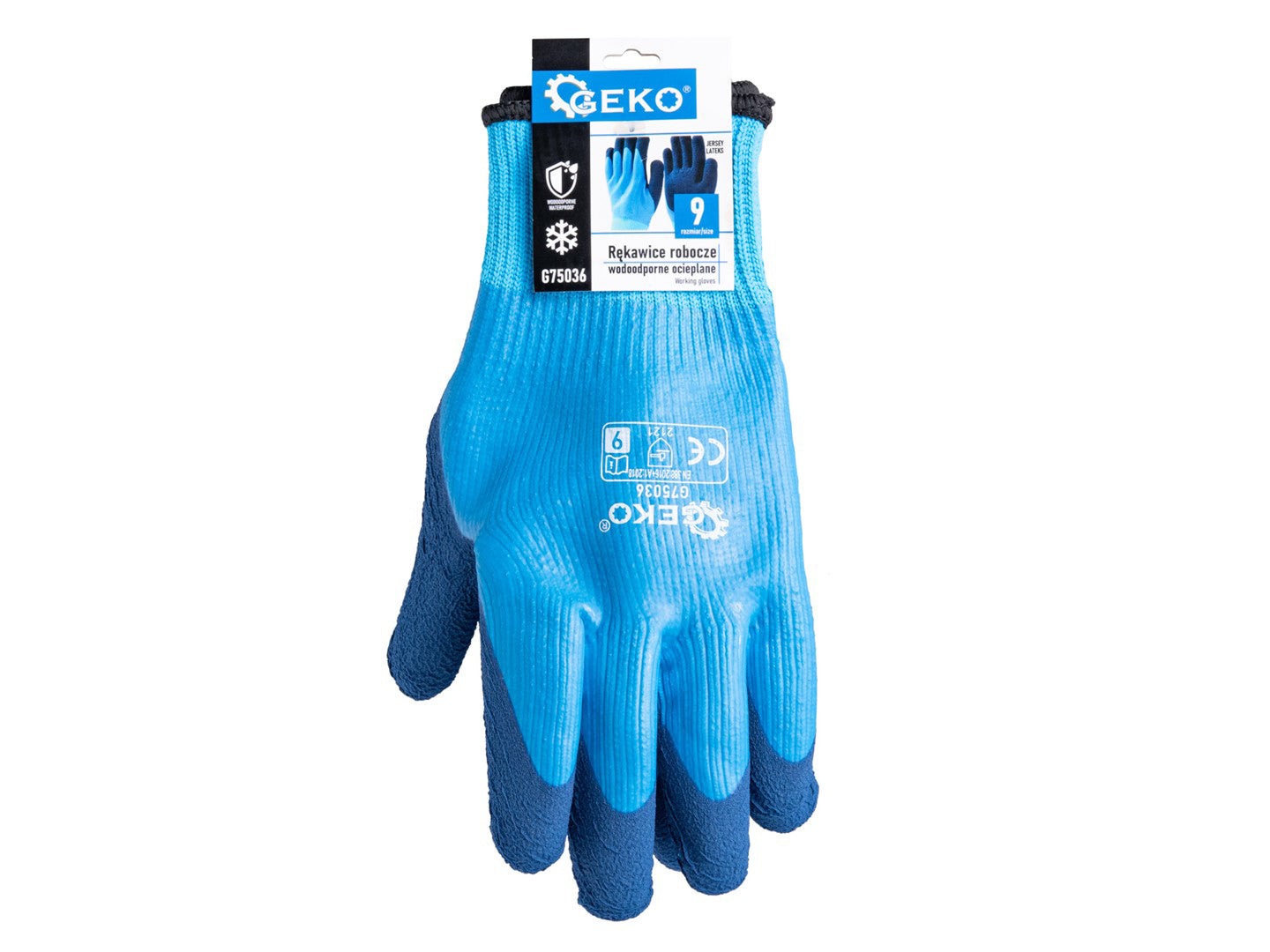 Manusi de lucru impermeabile izolate, tricotate, marimea 9, Geko G75036
