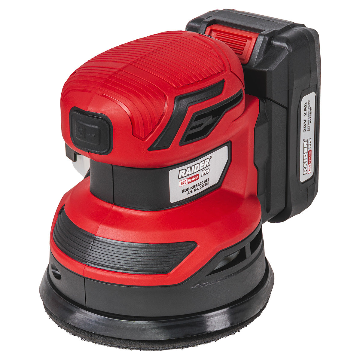 Slefuitor orbital RDP-KRSA20 cu acumulator, 125 mm, viteza variabila, Raider 030180