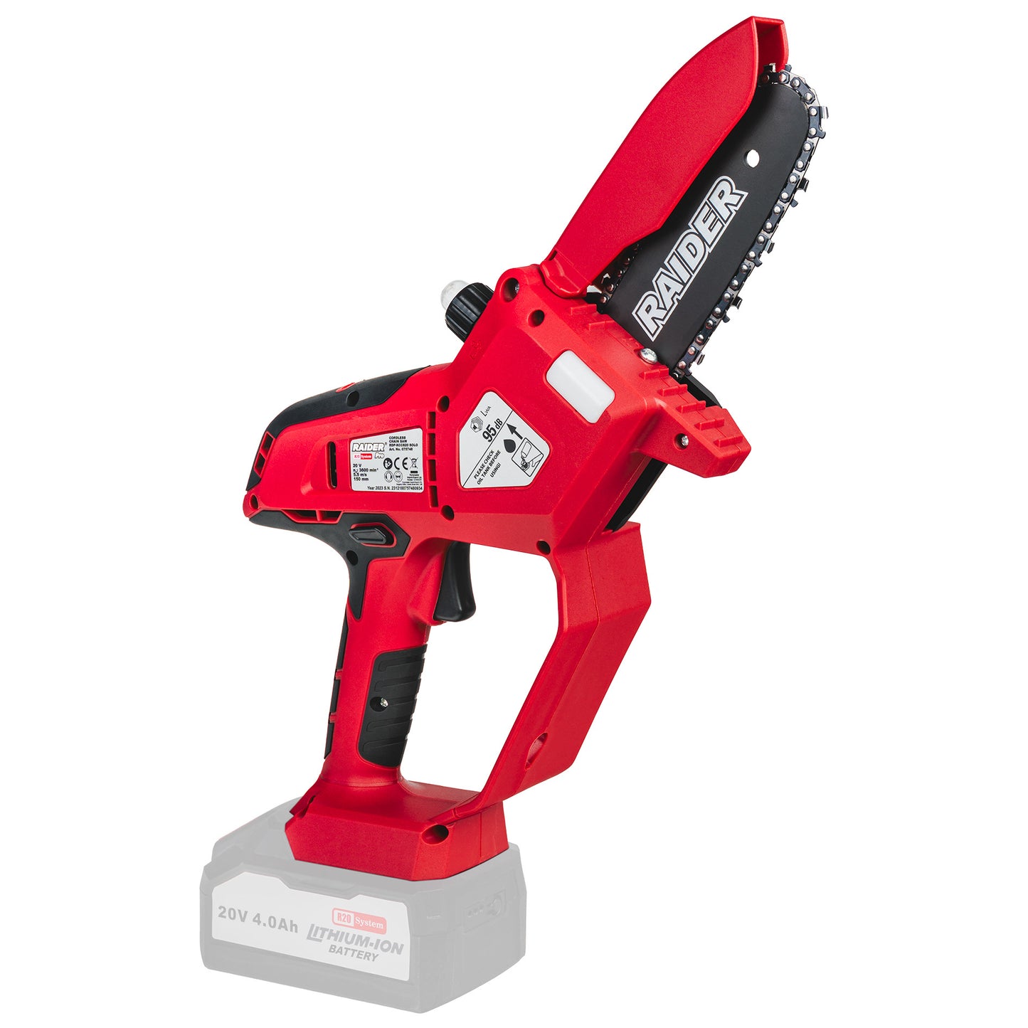 Mini fierastrau cu lant Solo (fara acumulator si incarcator) RDP-KCCS20, 150 mm, SDS, 1 / 4", 1.1 mm, Raider 075748