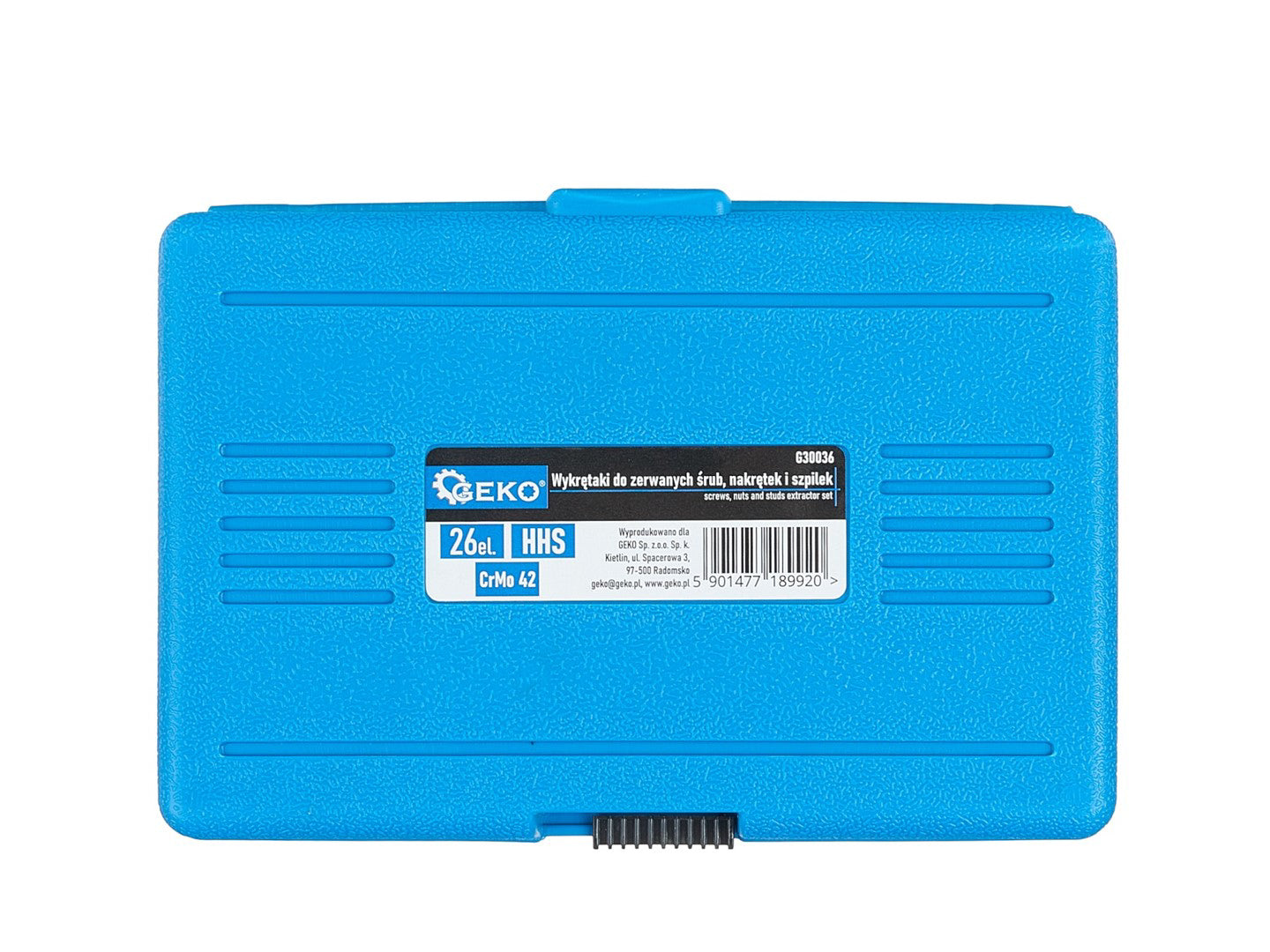 Set extractoare suruburi piulite si stifturi rupte, 26 elemente, Geko G30036