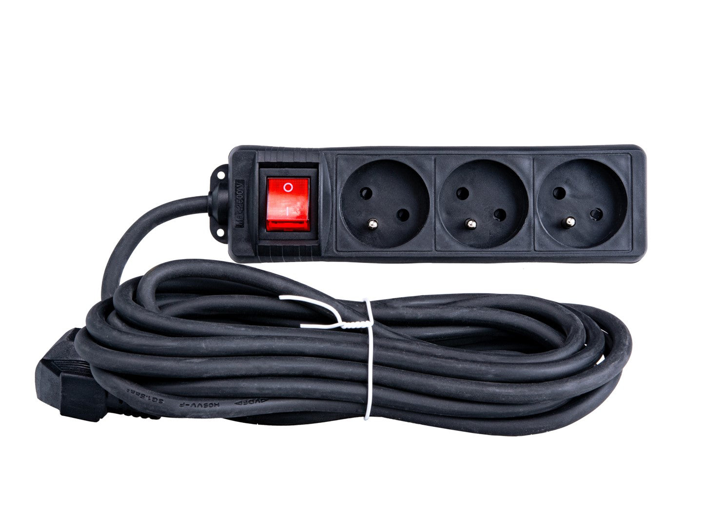 Prelungitor electric cu 3 prize, 5 m, negru, Keltin K00245C-C