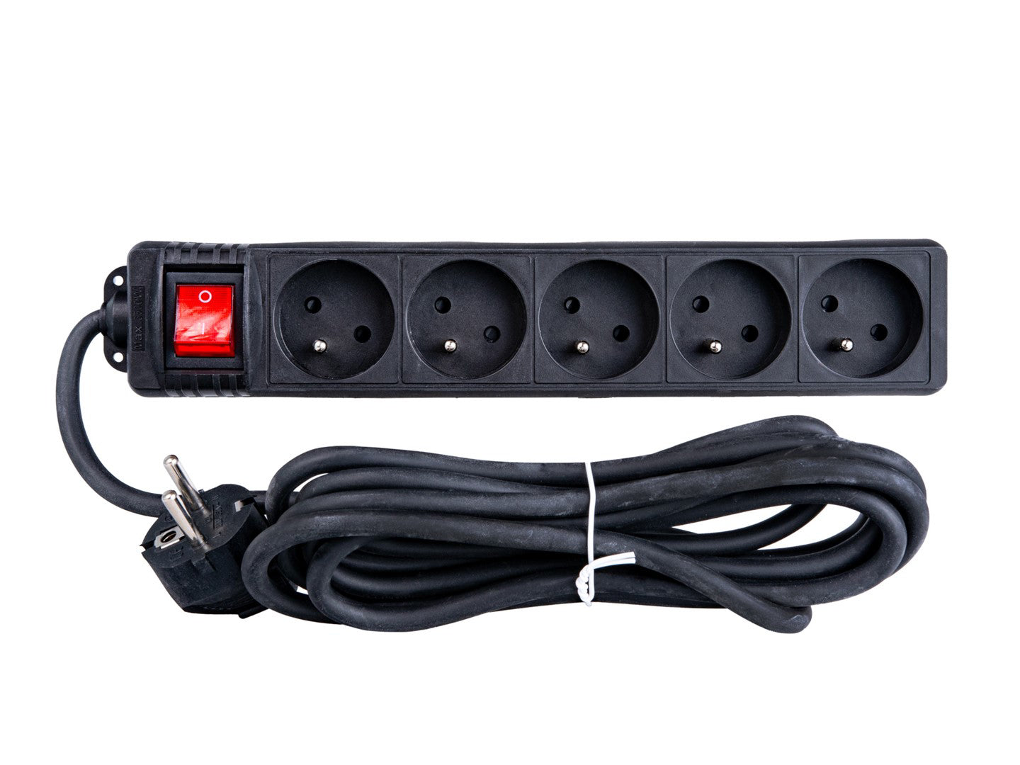 Prelungitor electric cu 5 prize, 3 m, negru, Keltin K00246B-C