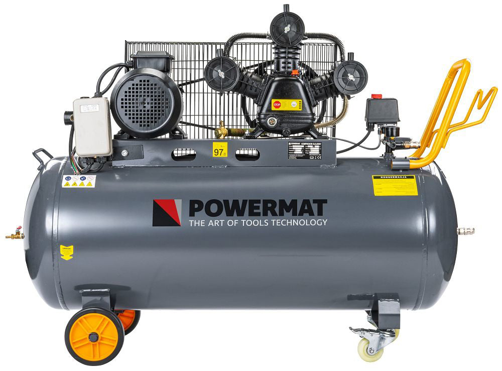 Compresor de aer industrial PM-KO-200T-400V, 3 kW, 200 l, Powermat PM1308