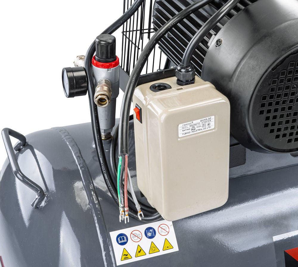 Compresor de aer industrial PM-KO-200T-400V, 3 kW, 200 l, Powermat PM1308