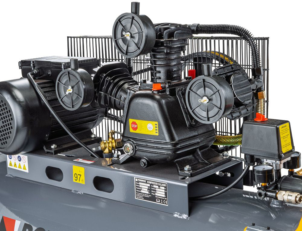 Compresor de aer industrial PM-KO-200T-400V, 3 kW, 200 l, Powermat PM1308