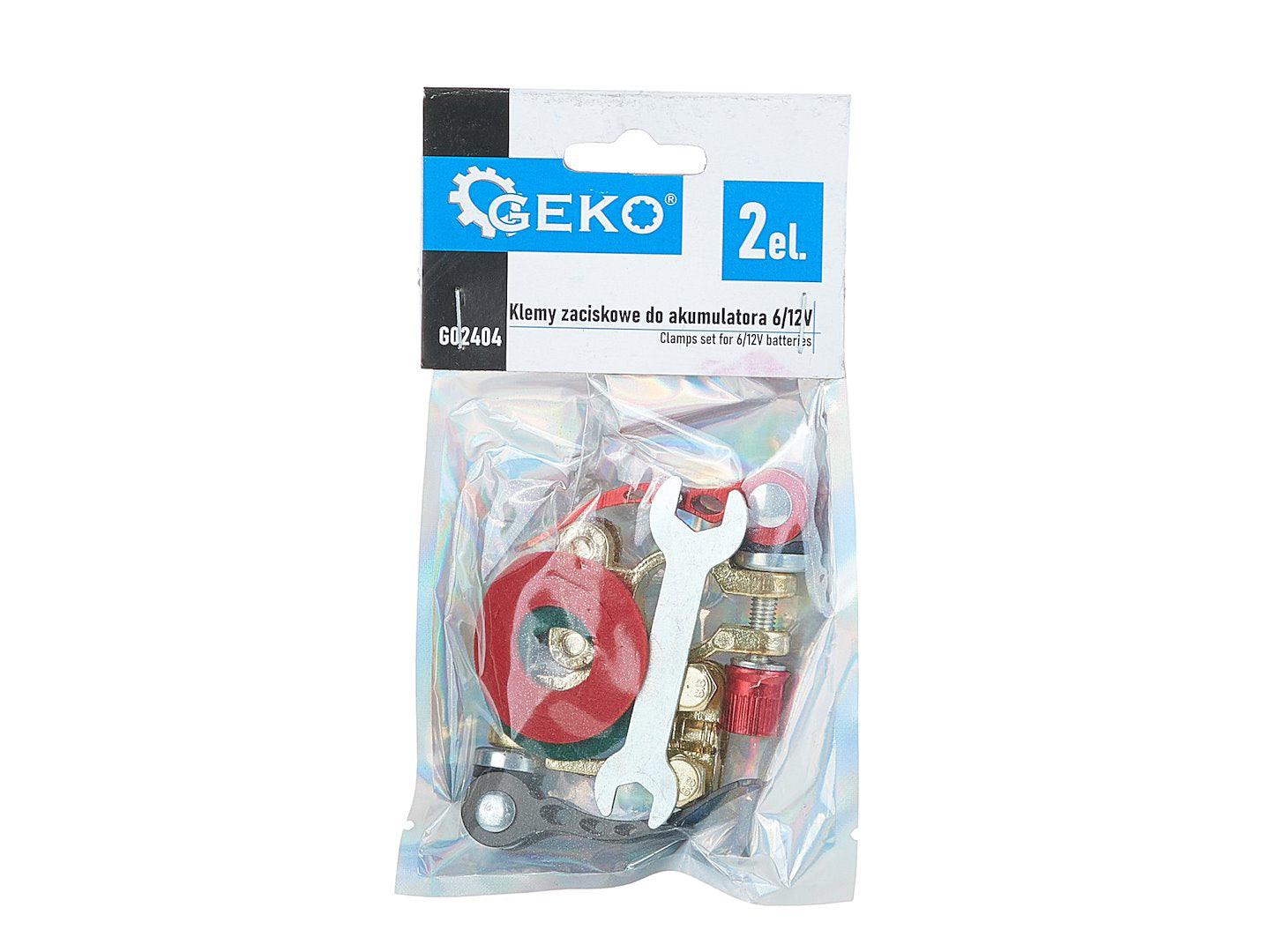 Set cleme pentru baterie, 6 / 12 V, 2 elemente, Geko G02404