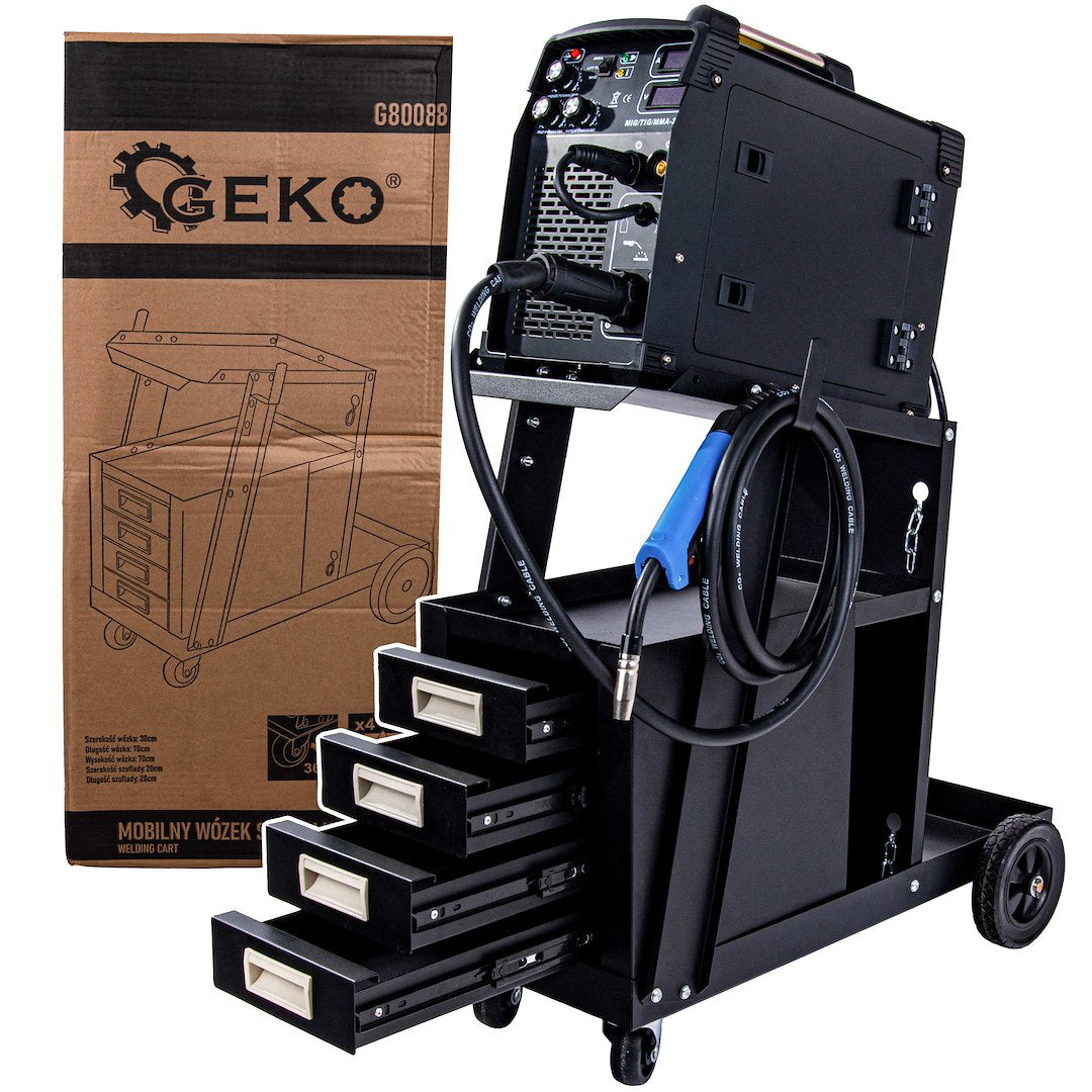 Carucior de sudura movil cu 4 sertare, Geko G80088