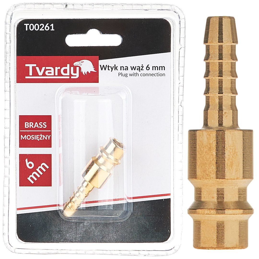 Adaptor alama pentru furtun de gradina tip tata, 6 mm, Tvardy T00261