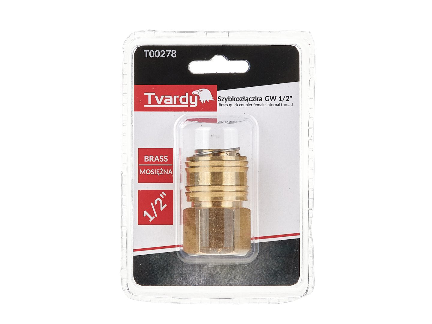 Conector rapid din alama tip mama, filet interior 1 / 2", Tvardy T00278