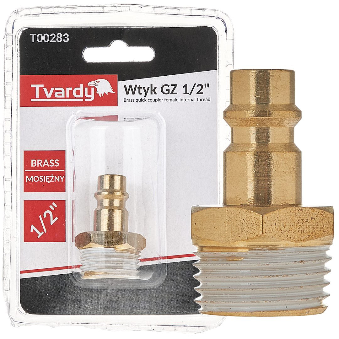 Conector rapid din alama tip tata, filet interior 1 / 2", Tvardy T00283