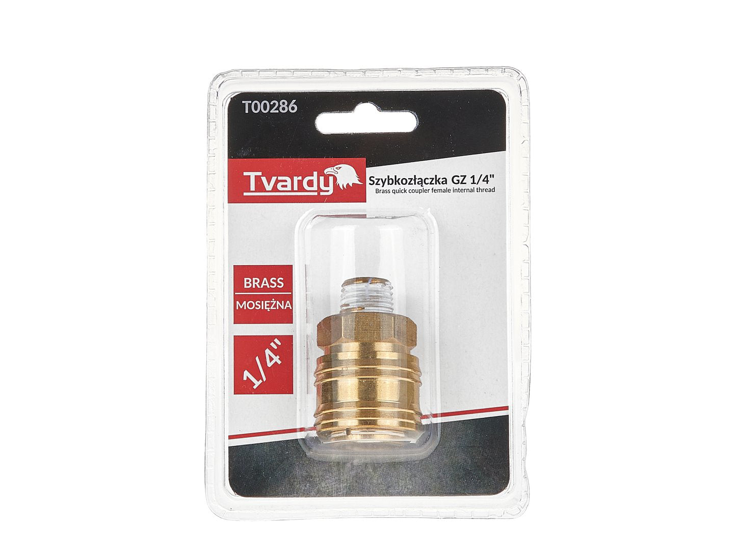 Conector rapid din alama tip mama, filet exterior 1 / 4", Tvardy T00286