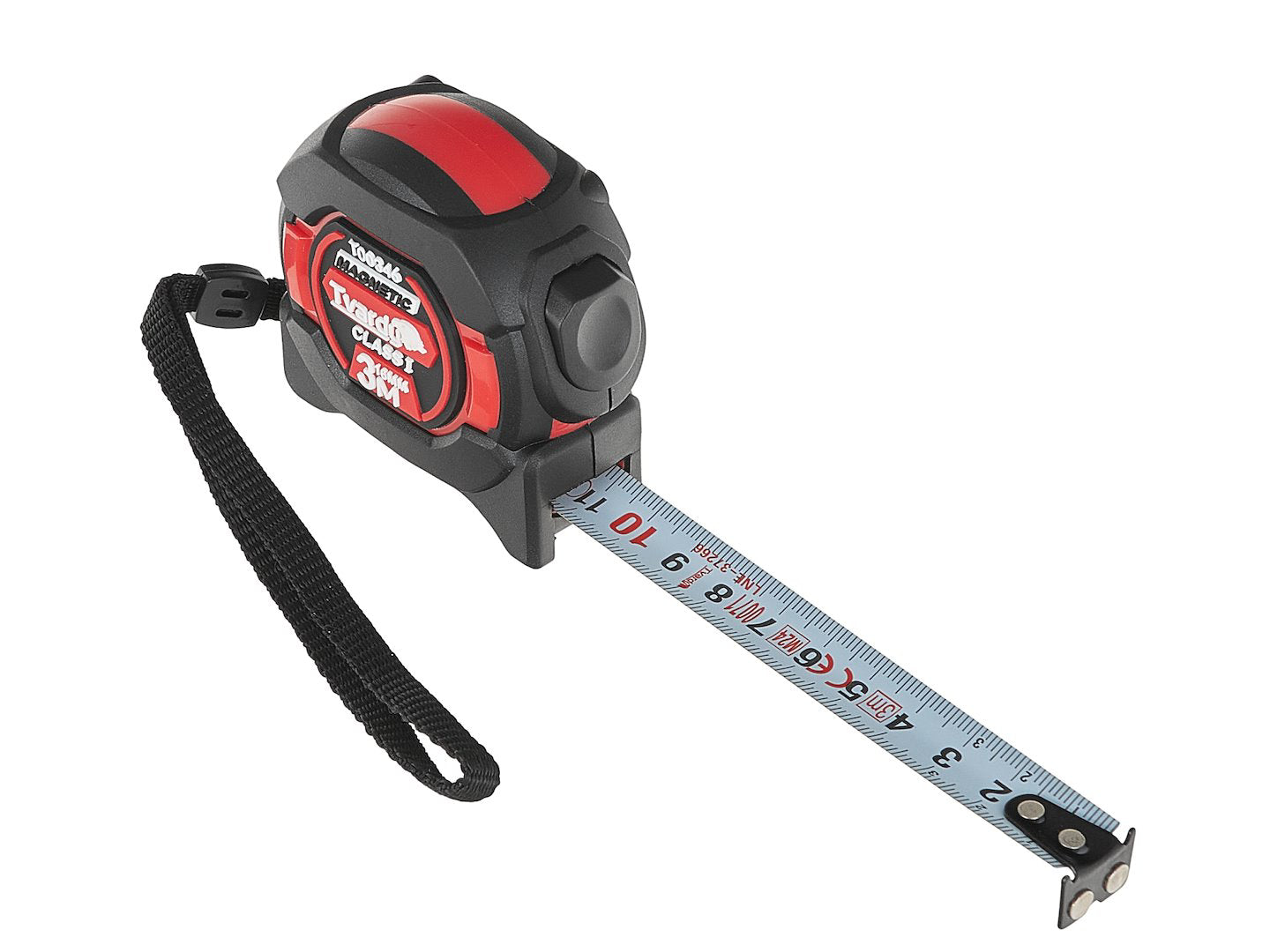 Ruleta cu magnet si oprire automata, 3 m x 16 mm, clasa I, Tvardy T00346
