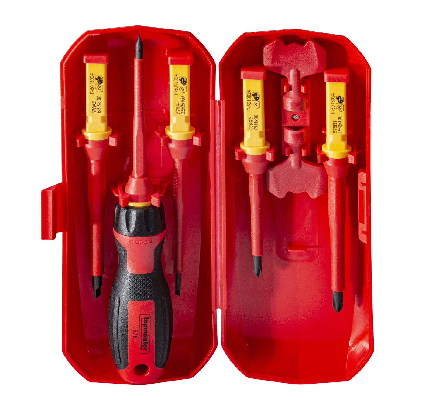 Set 8 surubelnite izolate VDE 1000V cu maner unic, Topmaster 220139