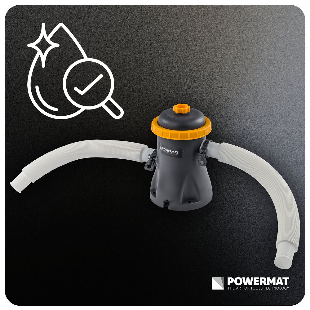 Pompa filtrare apa piscina PM-PFDB-16T, 16 W, Powermat PM1512