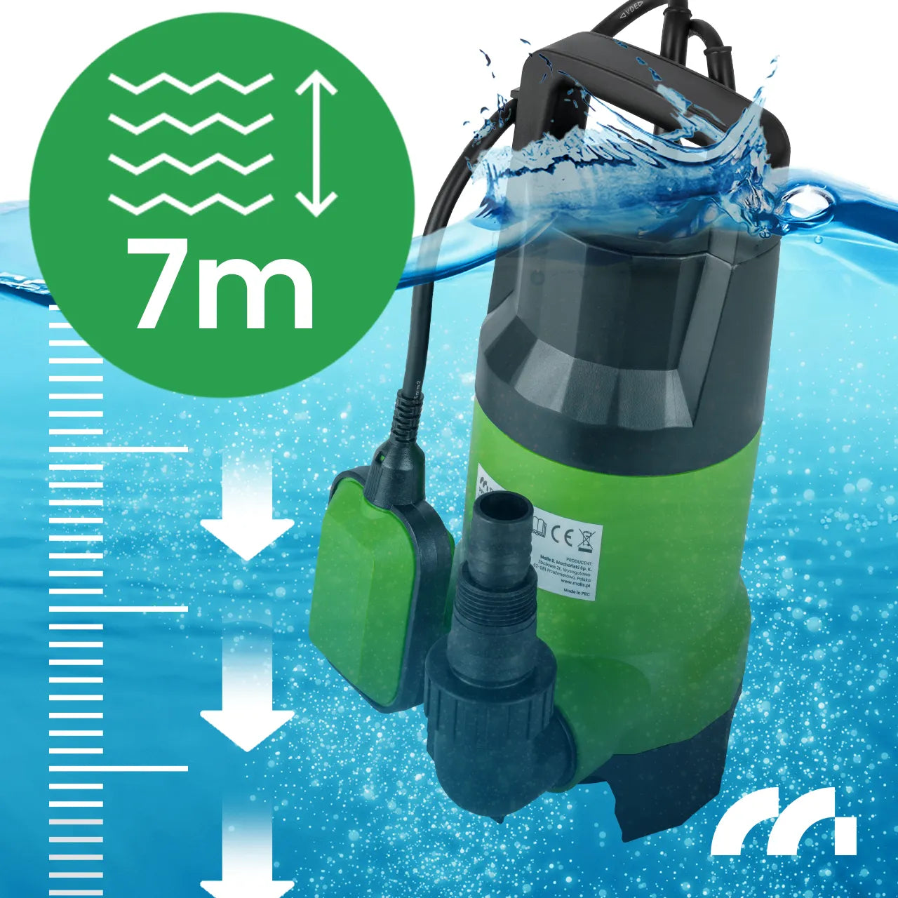 Pompa submersibila cu plutitor, 13000 l / h, 770 W, MalTec 112724