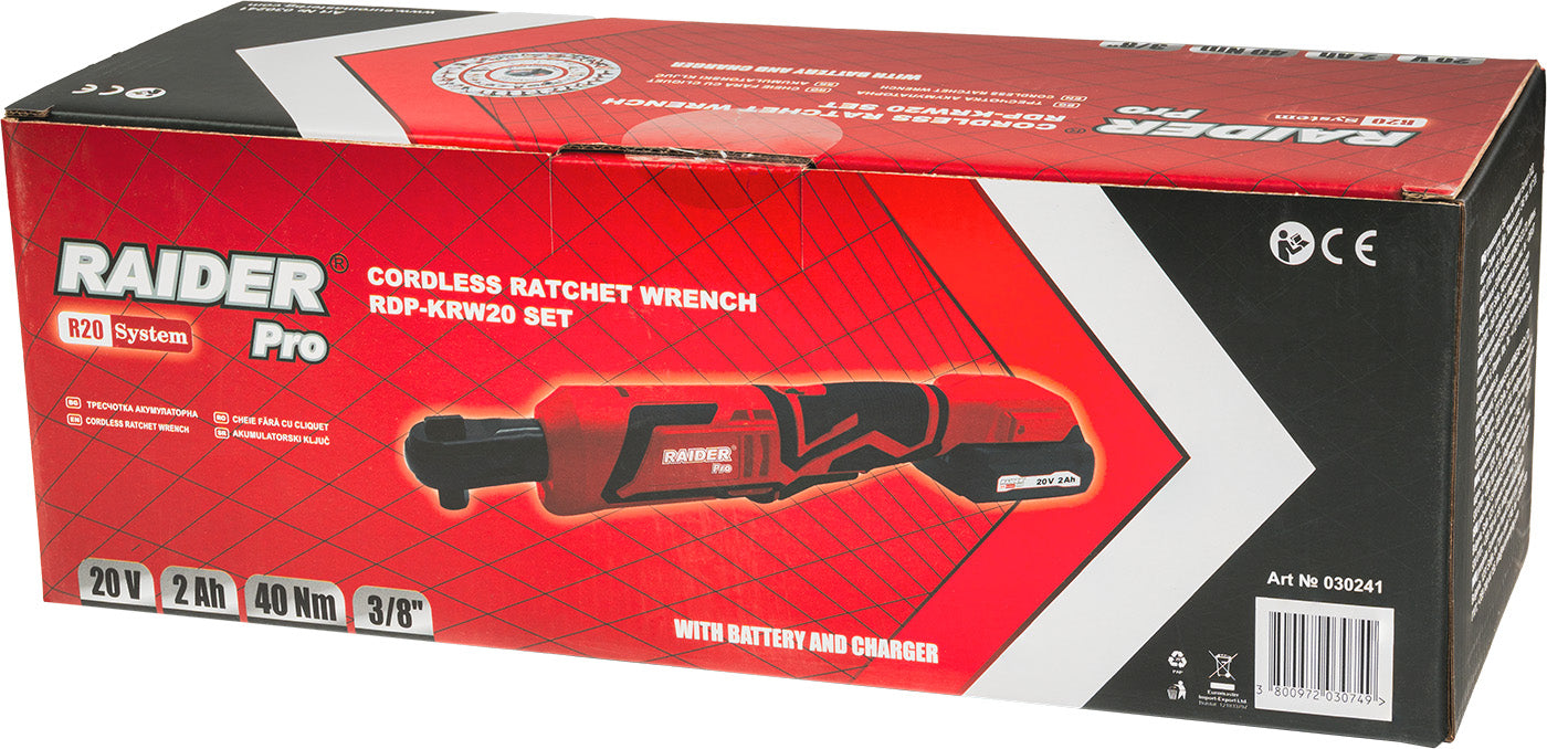 Cheie cu clichet RDP-KRW20, 3 / 8", 40 Nm, LED, Raider 030241