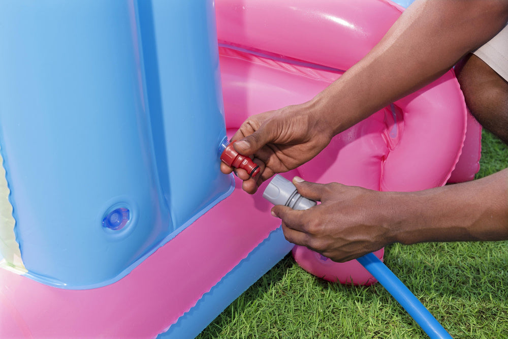 Loc de joaca gonflabil Bestway Disney Princess Enchanted Palace, 221 x 193 x 140 cm, 160 l, Lean 22597