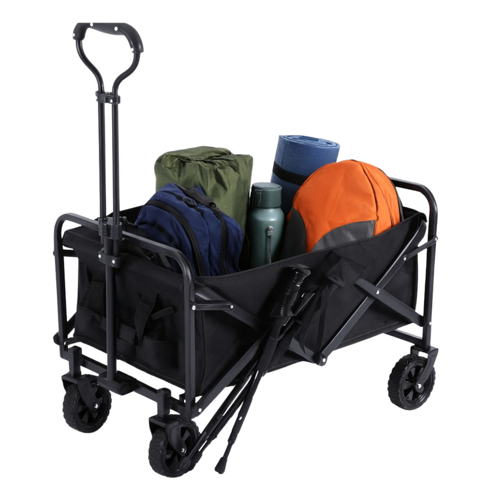 Carucior pliabil turistic pentru plaja si gradina, 80 kg, 120 l, 74.9 x 48 x 90 cm, Lean 26725
