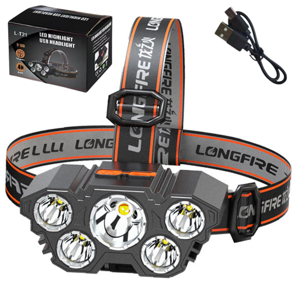 Lanterna de cap LED cu 5 diode, senzor de miscare, 4 moduri de iluminare, Lean 21016