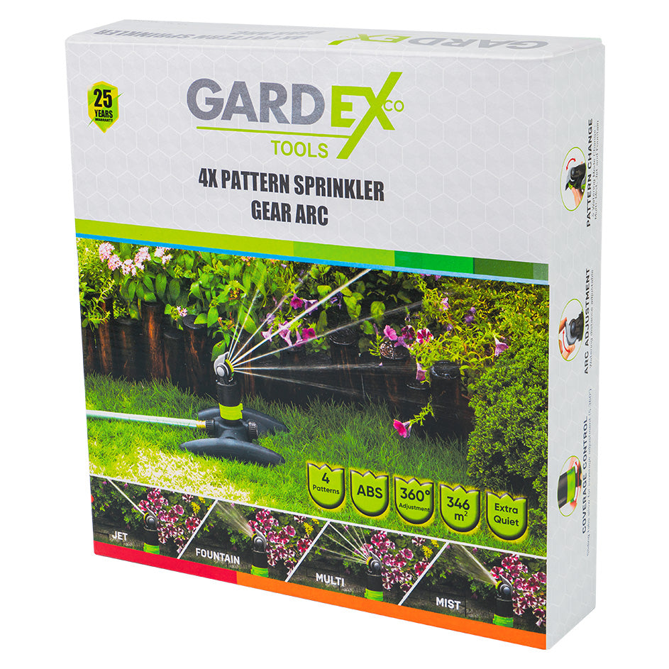 Aspersor de gradina cu 4 functii Gear Arc, Gardex 405302