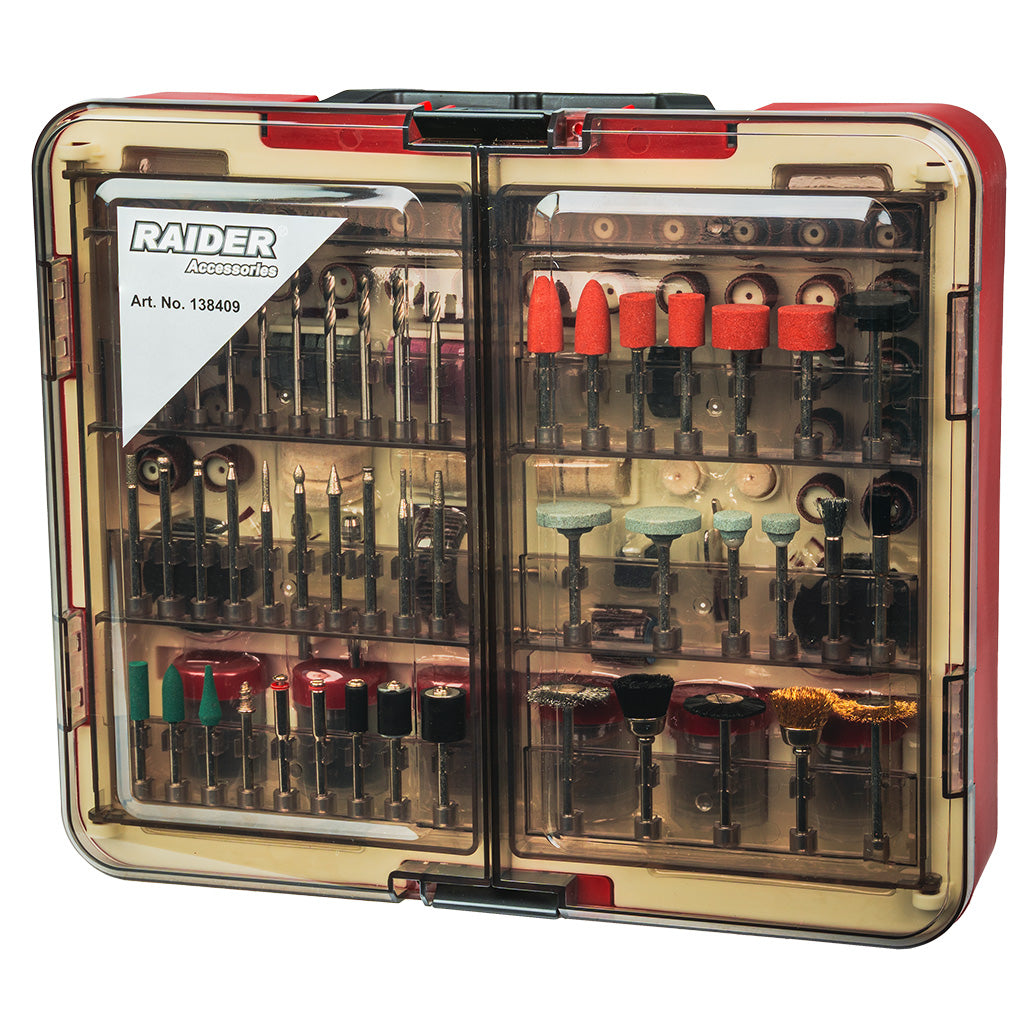 Set 418 accesorii pentru mini polizor, Raider 138409