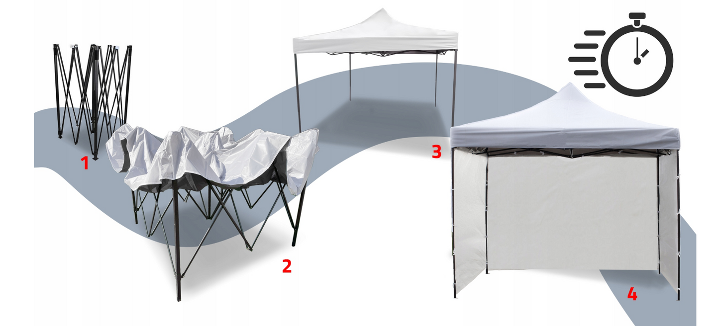Cort pavilion cu 3 pereti, 3 x 3 m, MalTec 112811