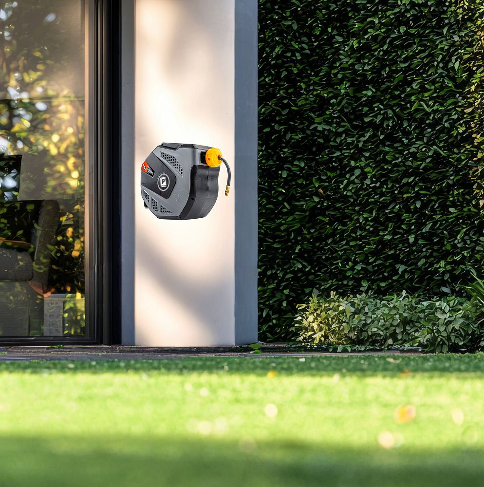 Tambur automat pentru furtun pneumatic PM-ABNW-14M, 14 m, Powermat PM1406