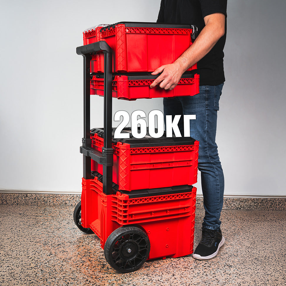 Sistem depozitare modular cu roti RDP-MSS7, 556 x 1120 x 424 mm, Raider 139615