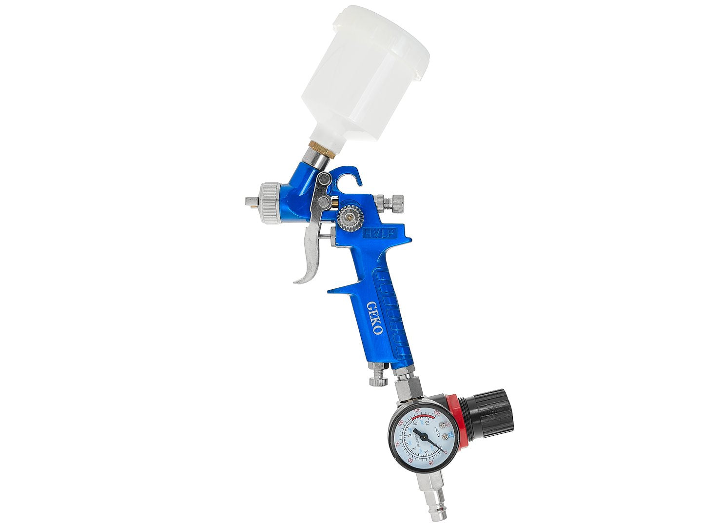 Pistol de vopsit HVLP cu regulator de presiune, 0.8 mm, 1 / 4", 125 ml, Geko G03122