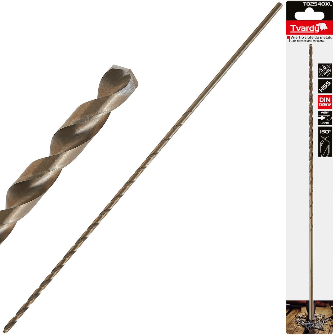 Burghiu HSS pentru metal 4 x 280 mm DIN1869, Tvardy T02540XL