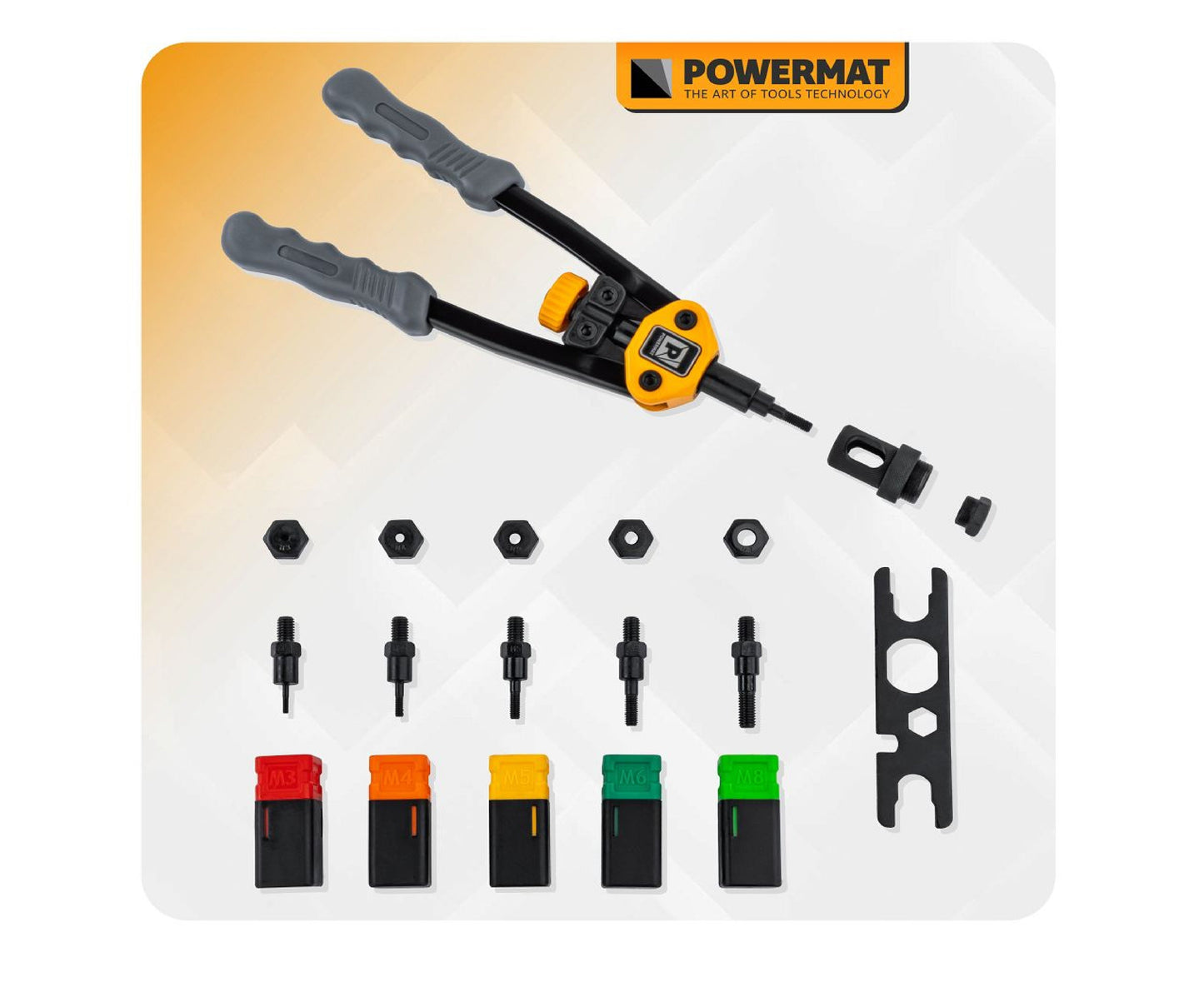 Cleste nituire PM-NIR-300T, 300 mm, M3-M8, Powermat PM1448