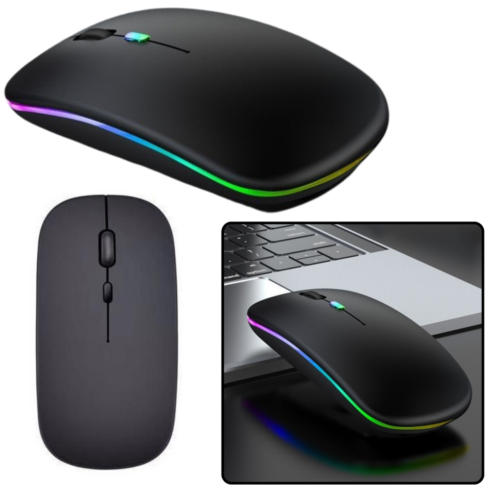 Mouse wireless universal silentios, negru, Lean 20979