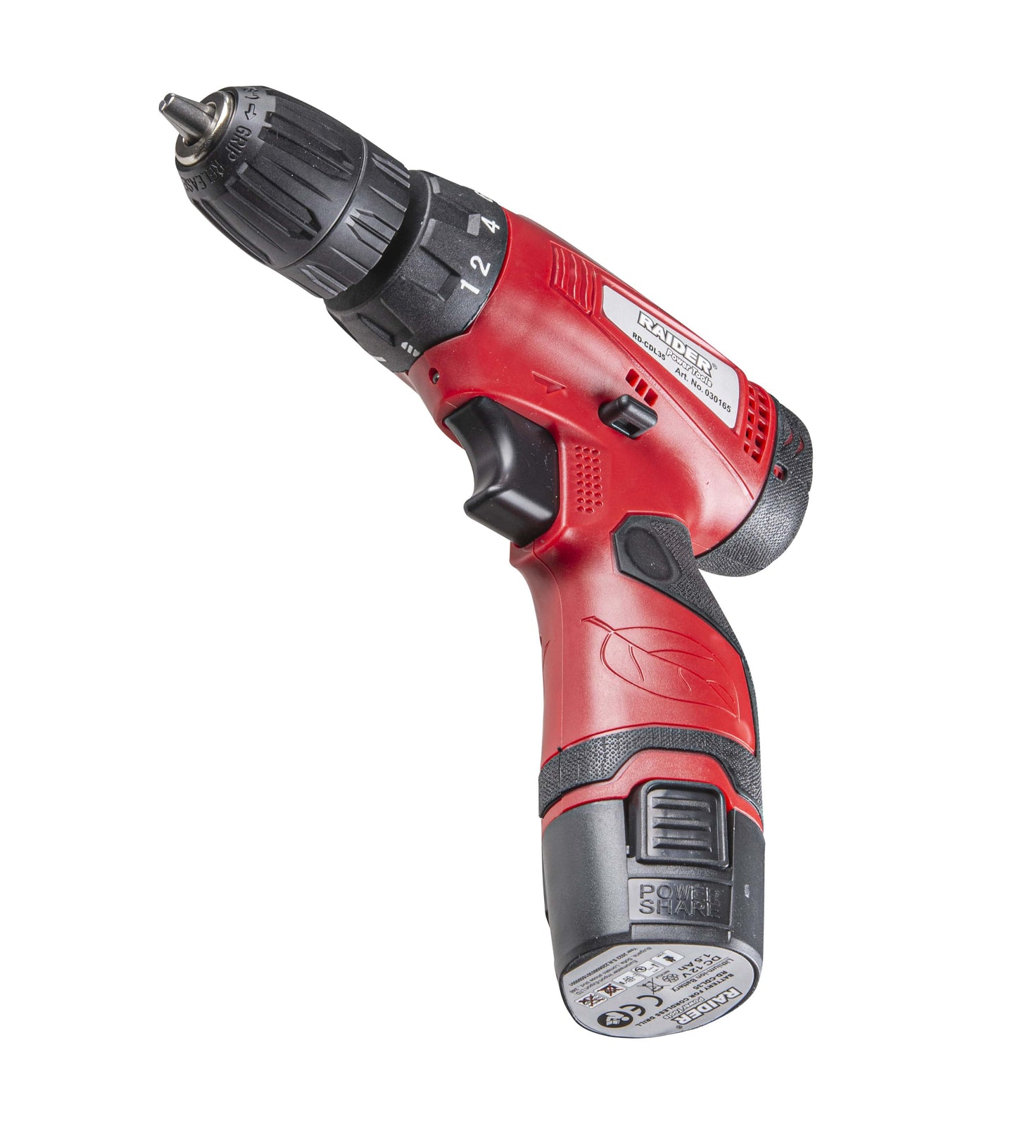 Bormasina cu acumulator RD-CDL35, 12 V, 2 x 1.5 Ah, 2 viteze, 24 Nm, Raider 030165