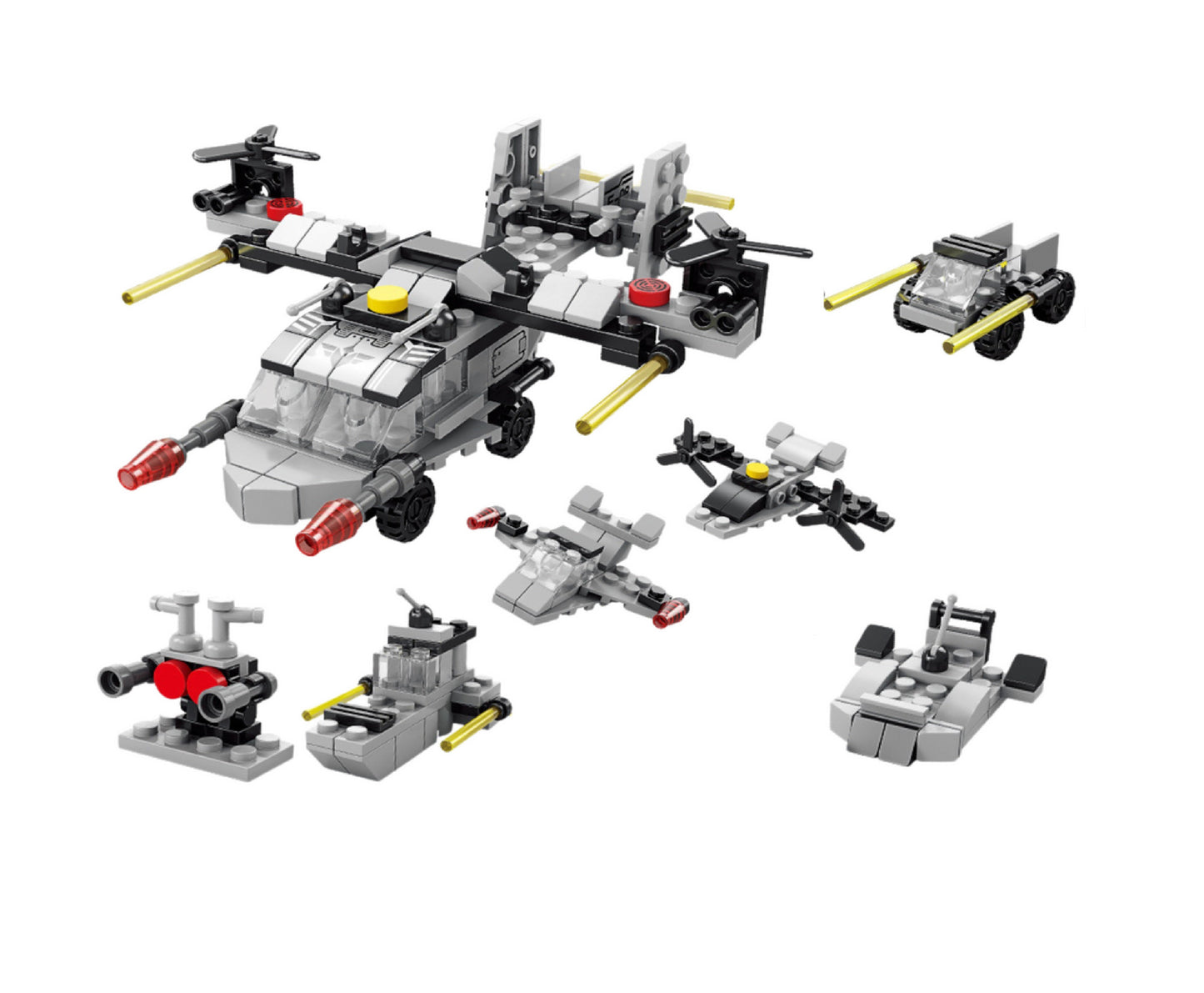 Set de constructie elicopter, 117 elemente, 21 x 15 x 5 cm, Lean 20964